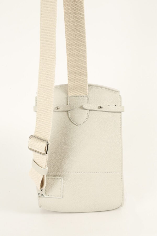 MONZA ITALIAN LEATHER CROSSBODY BUTTER WHITE - Image 5