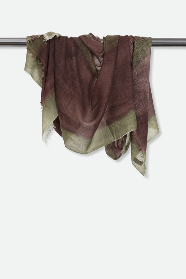 ARMY BRONZED SCARF IN HAND DYED CASHMERE - Image 3