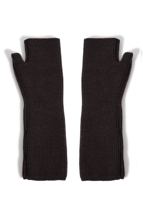 FINGERLESS GLOVES IN EXTRA FINE MERINO WOOL - Image 2