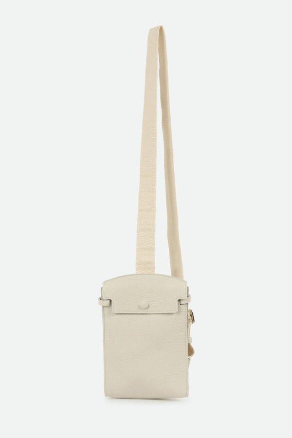 MONZA ITALIAN LEATHER CROSSBODY BUTTER WHITE