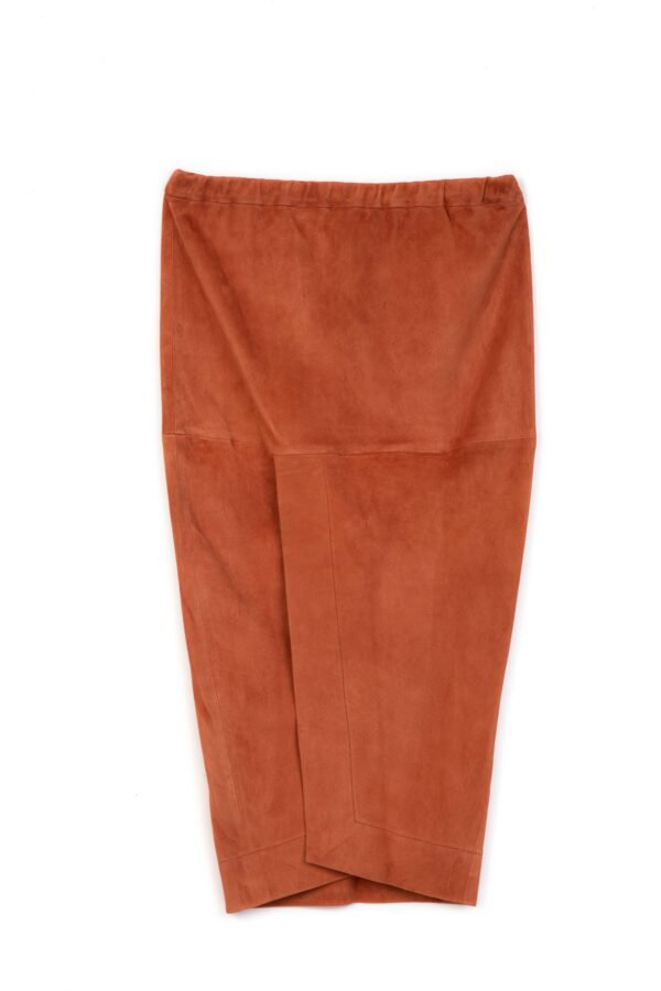 OLIVIA LONG PULL ON SKIRT IN STRETCH SUEDE - Image 5