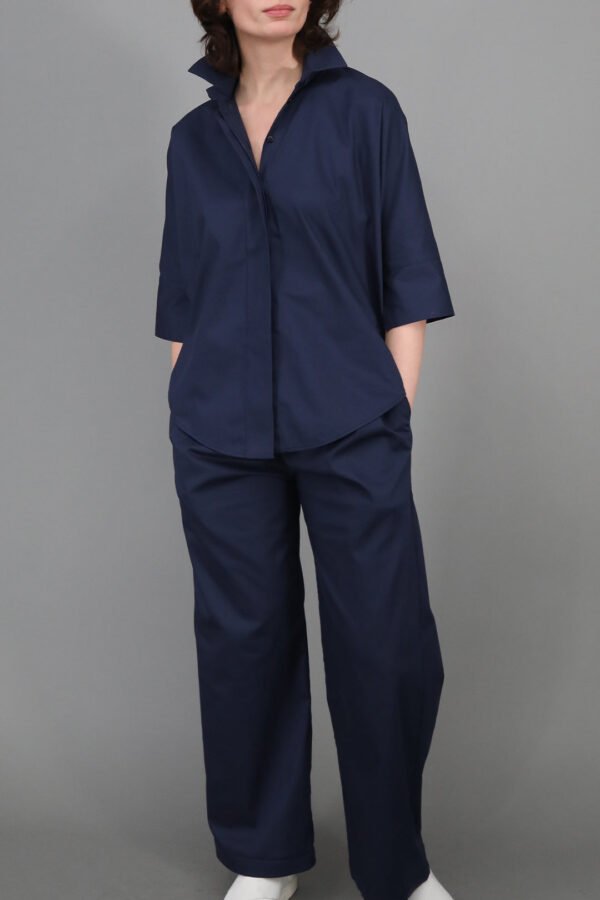 SAHANA DOLMAN SHIRT JACKET IN ITALIAN COTTON - Image 7