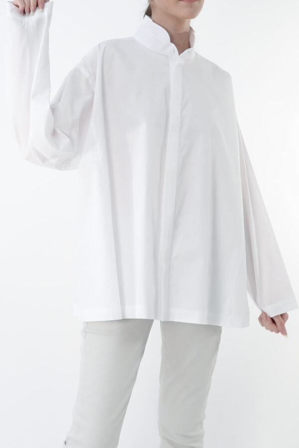 SAIGE OVERSIZE SHIRT IN ITALIAN COTTON POPLIN - Image 11