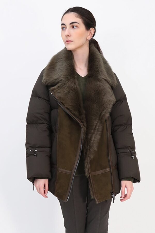 TOSCANA SHEARLING & GOOSE DOWN ITALIAN COAT - Image 3